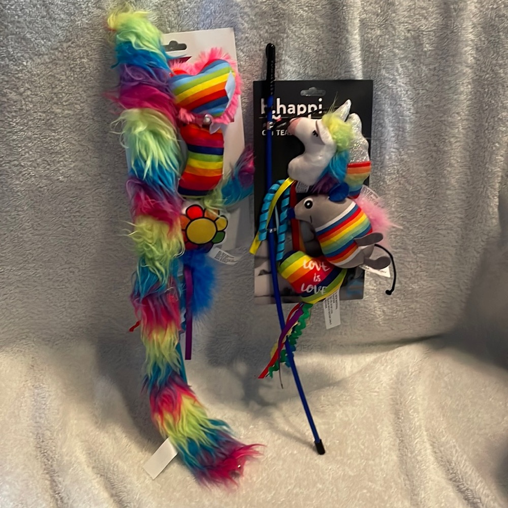SALE: 2 cat Pride Teaser toys